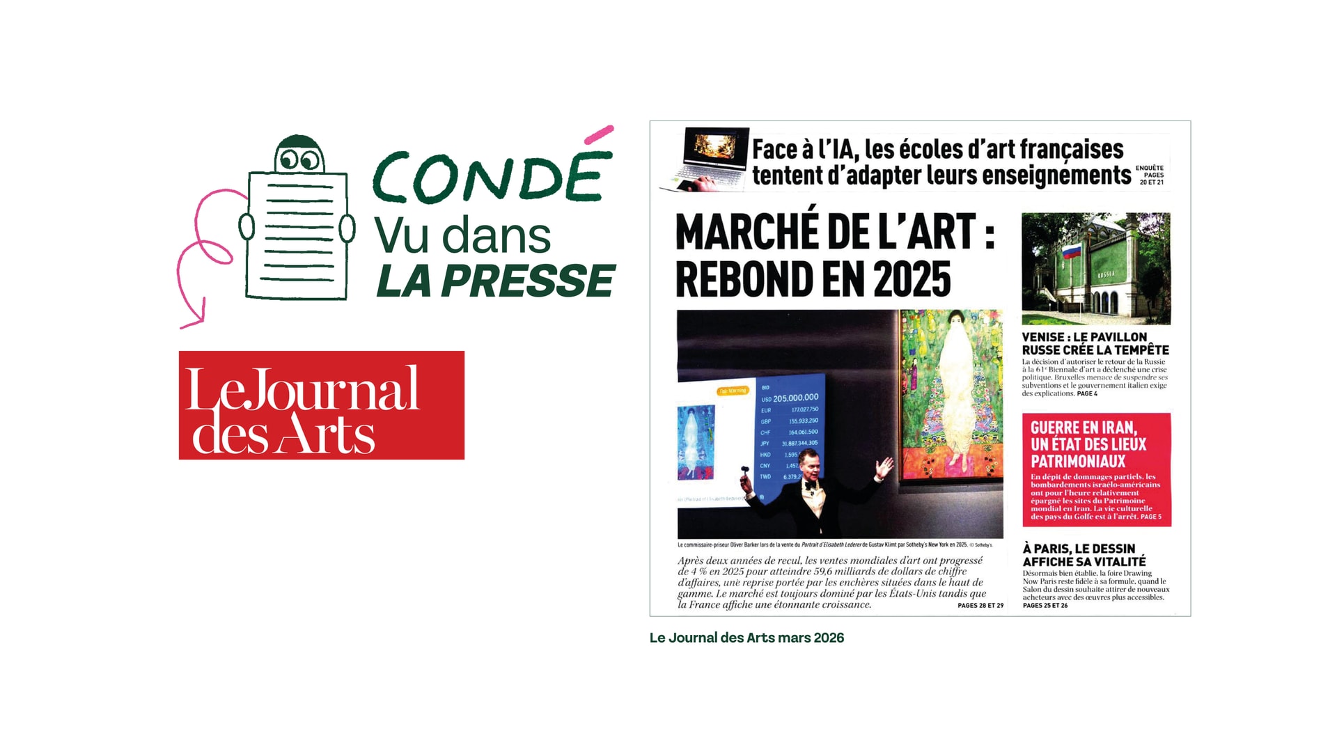 Condé-vu dans la presse_Journal_des-Arts_mars_2026