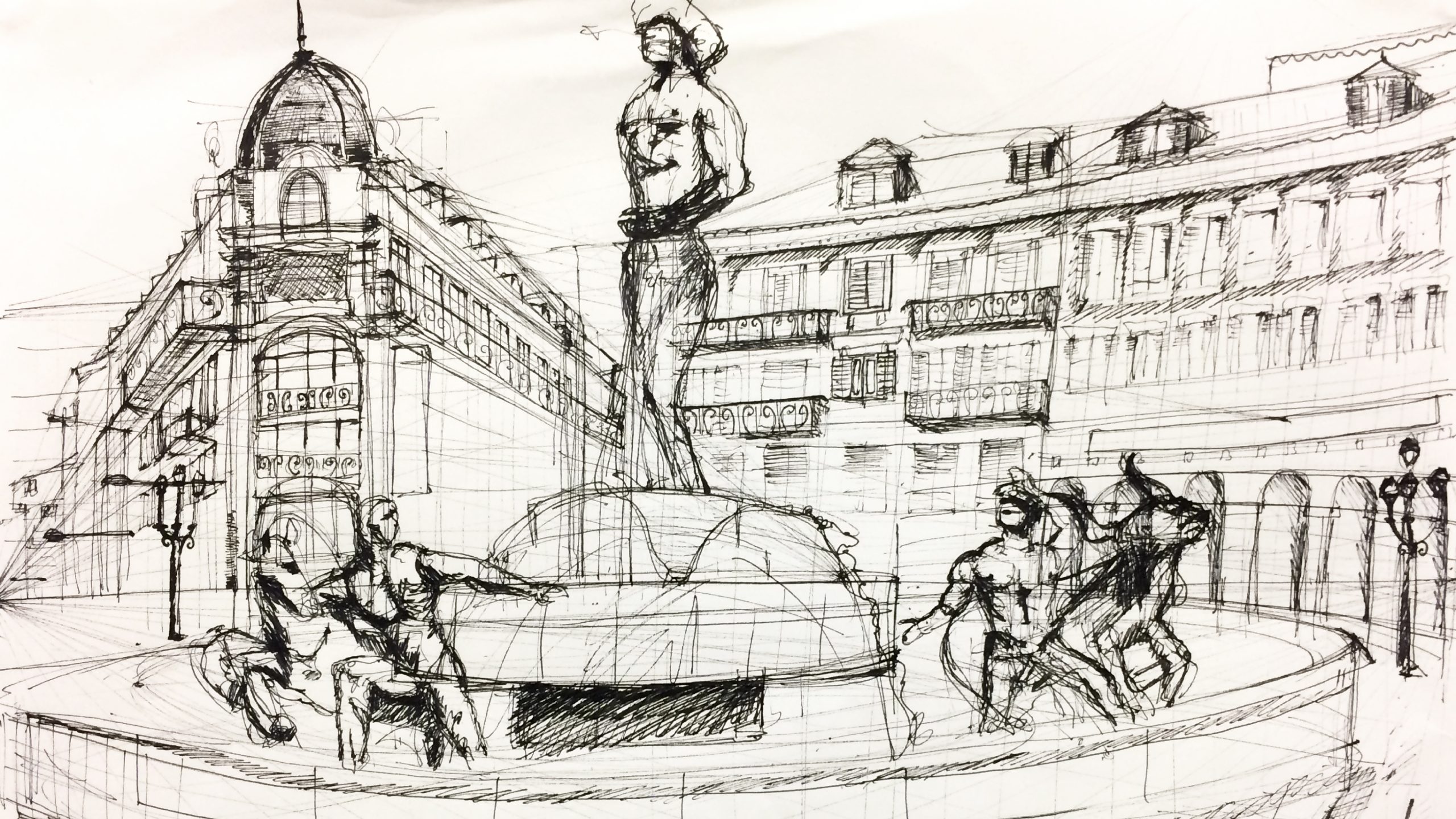 Croquis extérieur - Ecole de Condé